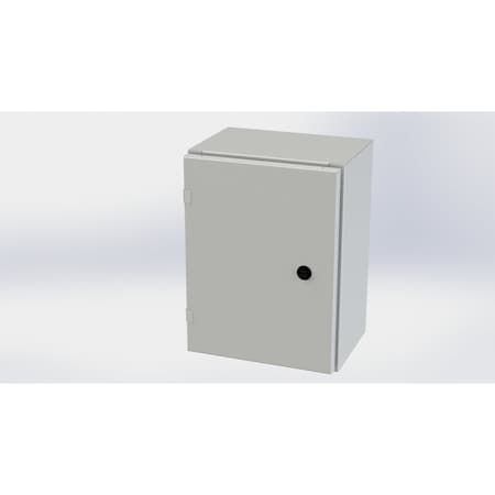 Saginaw Control & Engineering 1/4 Turn Latch Electrical Enclosures, 16 in H, 8 in D, 12 in W, NEMA 3R, 4, 12, 13, Carbon Steel SCE-16EL1208LPLG